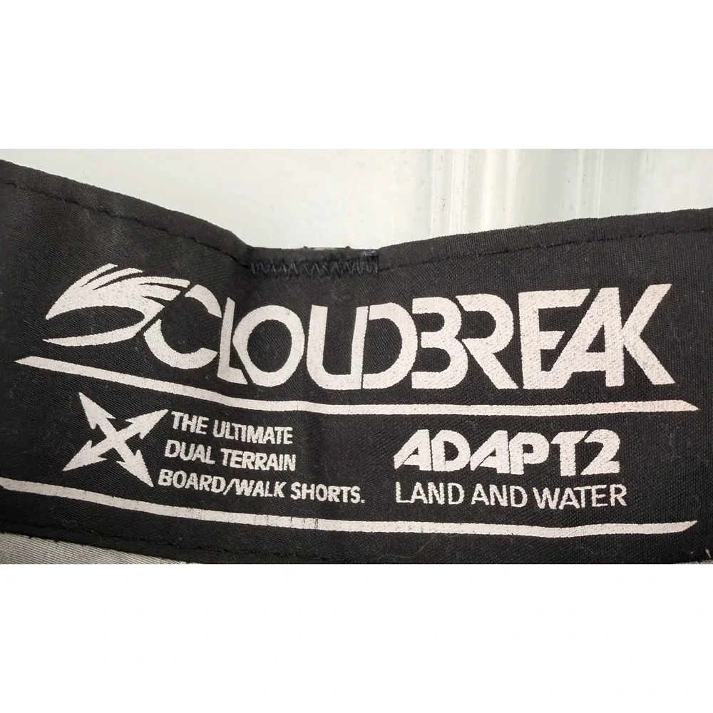 Cloudbreak‎ Adapt2 Mens Hybrid Boardshorts Geometric Tribal Print Grey Black 30
